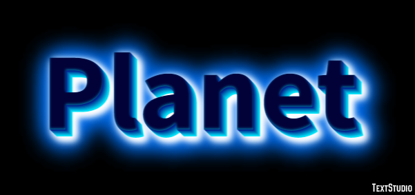 Planet Text Effect