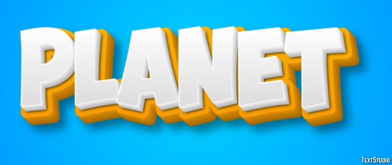 Planet Text Effect