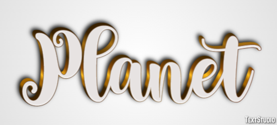 Planet Text Effect
