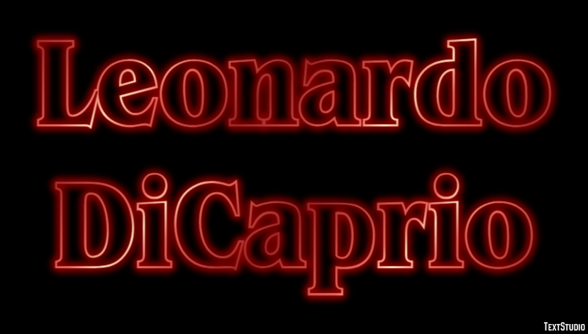 Leonardo DiCaprio Efecto de Texto