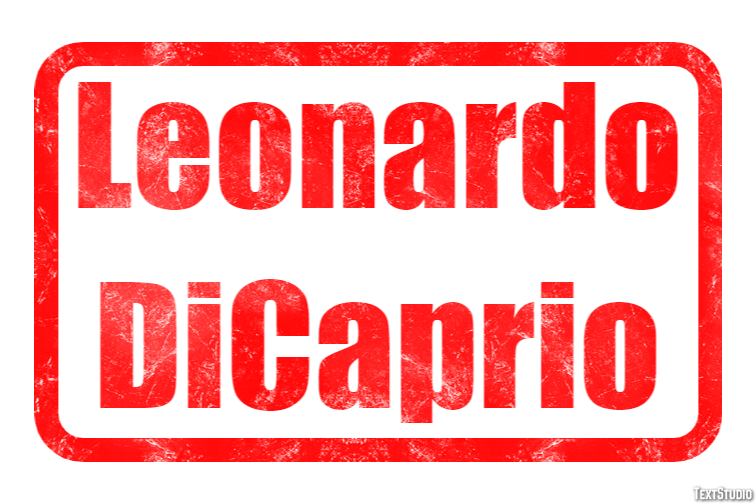 Leonardo DiCaprio Efecto de Texto