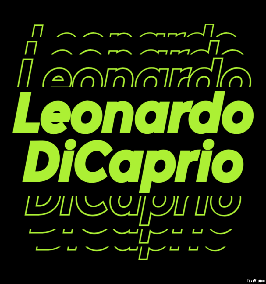 Leonardo DiCaprio Efecto de Texto
