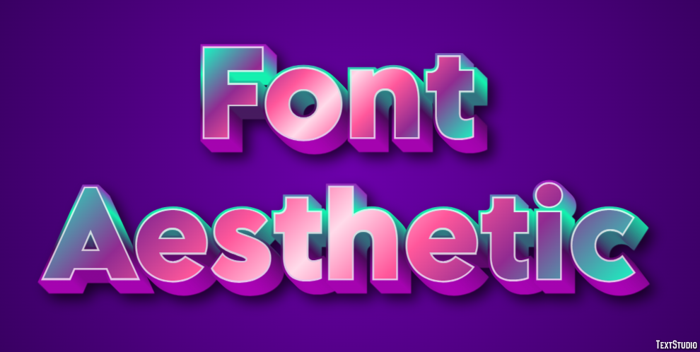 Font Aesthetic Efekt tekstowy