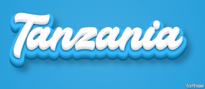 Tanzania Эффект текста