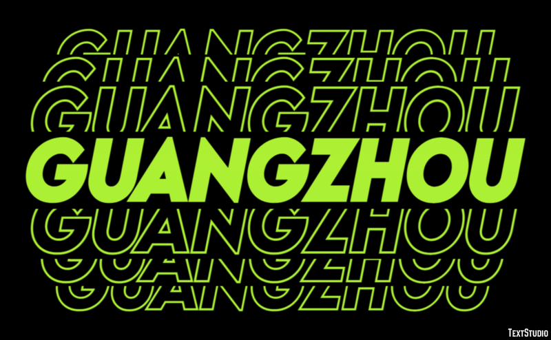 Guangzhou Efekt tekstowy