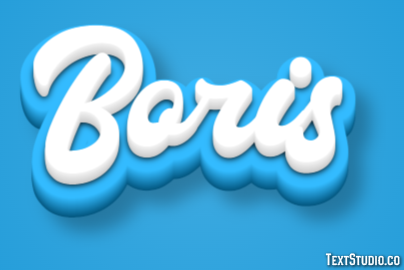 Boris Text Effect