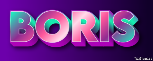 Boris Text Effect