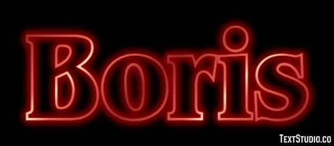 Boris Text Effect