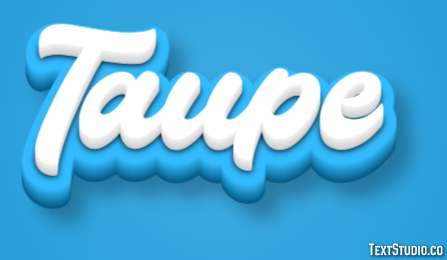 Taupe Efecto de texto