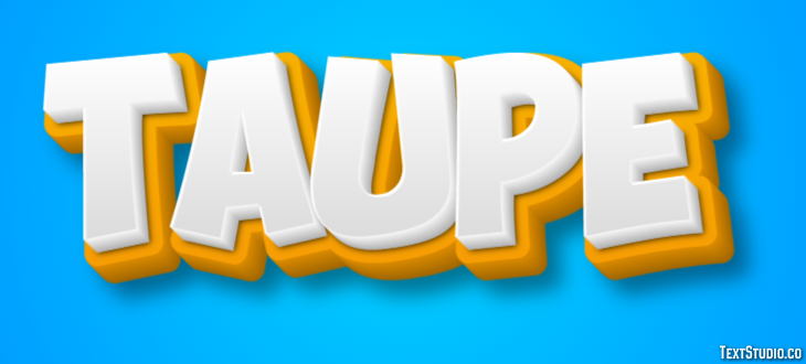 Taupe Efecto de texto