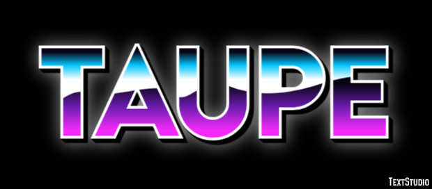 Taupe Efecto de texto