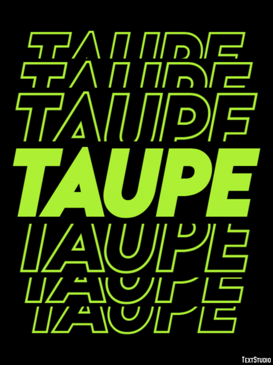 Taupe Efecto de texto