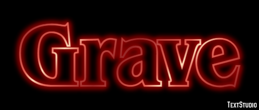 Grave Text effect