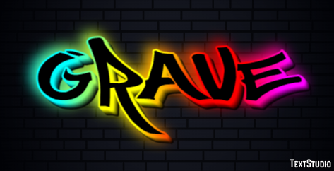 Grave Text Effect