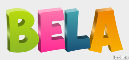 Bela Text Effect