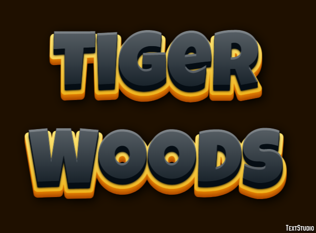 Tiger Woods Efeito do texto