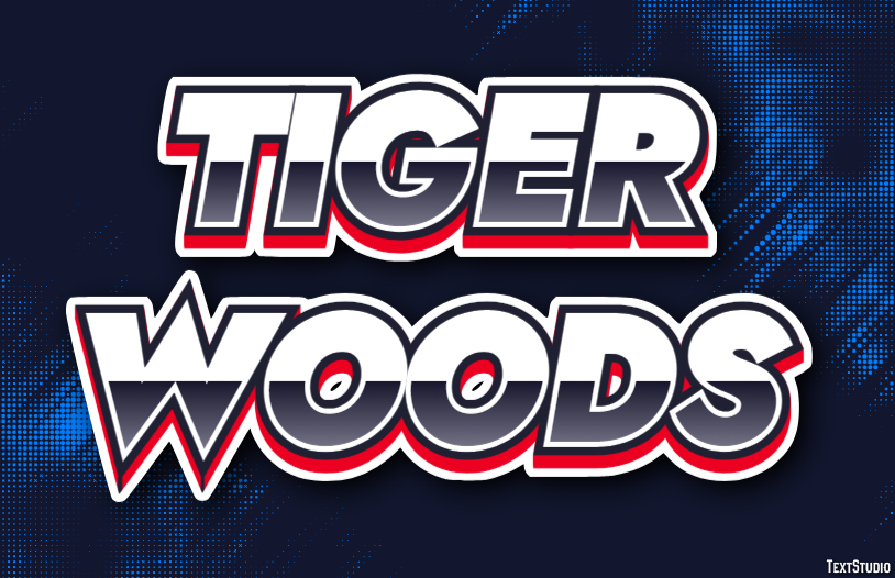 Tiger Woods Tekst Effect