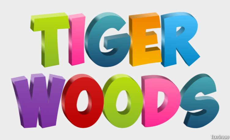 Tiger Woods Metin Efekti