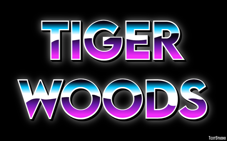 Tiger Woods Tekst Effect