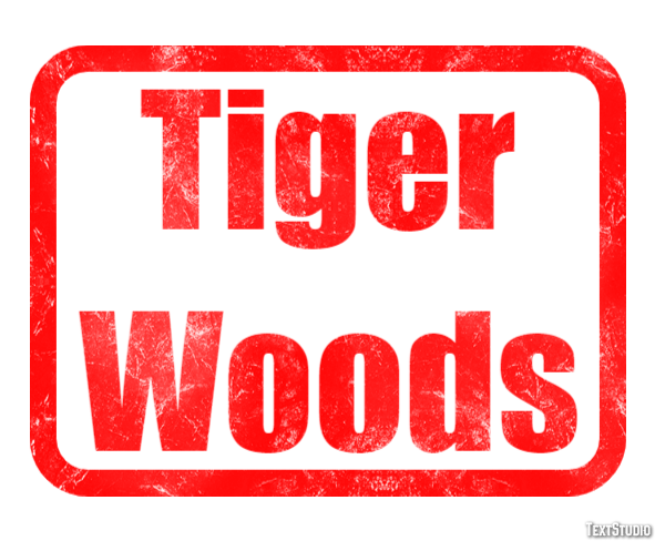 Tiger Woods Tekst Effect