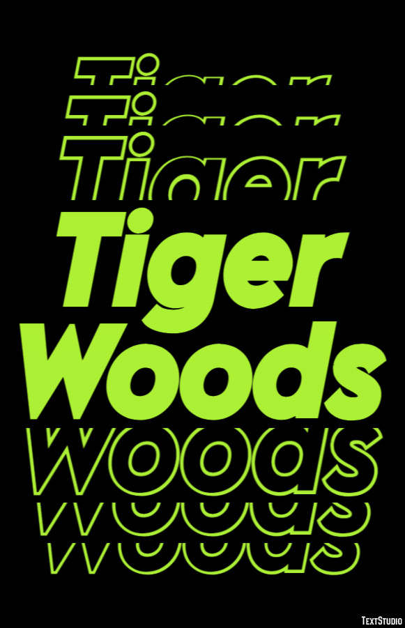 Tiger Woods Tekst Effect