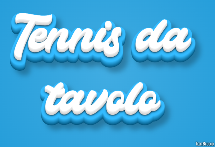 Tennis da tavolo Effetto testo