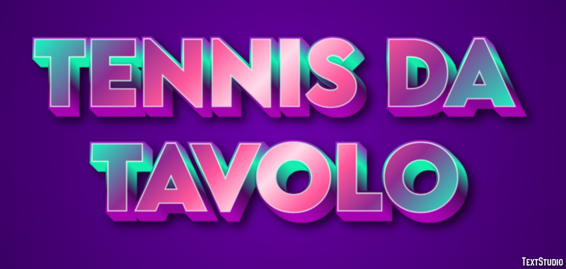 Tennis da tavolo Effetto testo