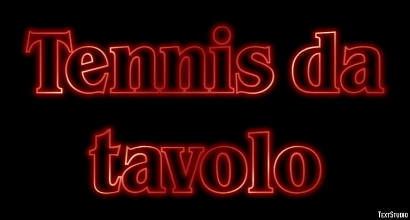 Tennis da tavolo Effetto testo