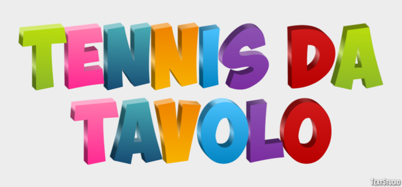 Tennis da tavolo Effetto testo