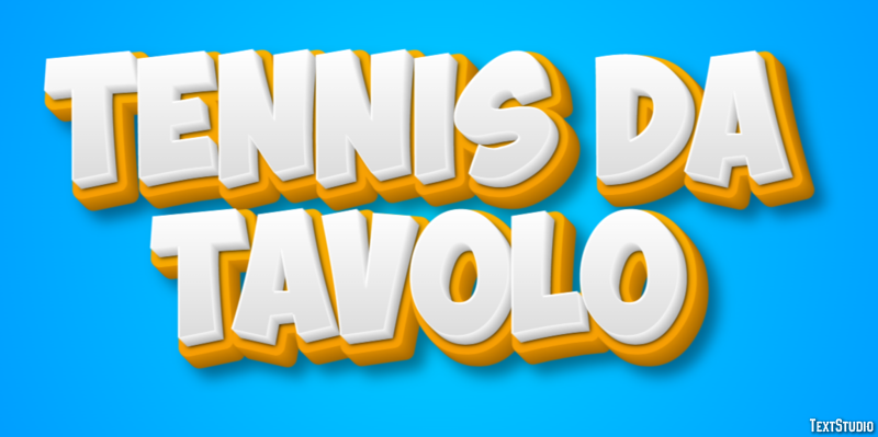 Tennis da tavolo Effetto testo