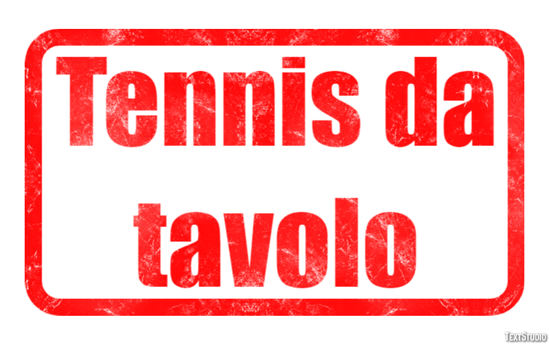 Tennis da tavolo Effetto testo
