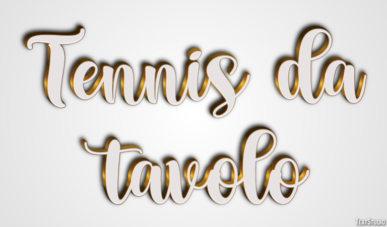 Tennis da tavolo Effetto testo