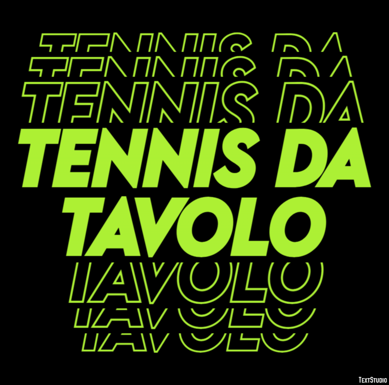 Tennis da tavolo Effetto testo