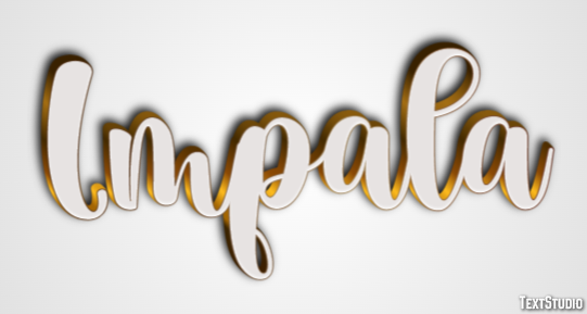 Impala Texteffekt