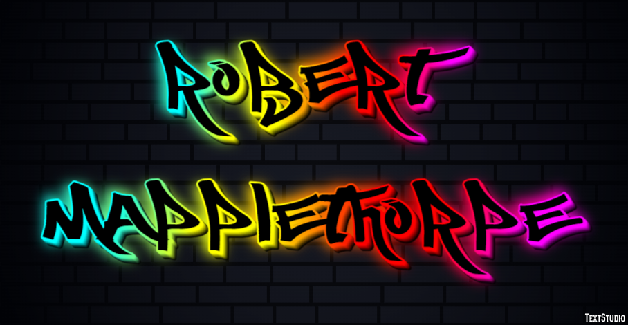Robert Mapplethorpe Text effect