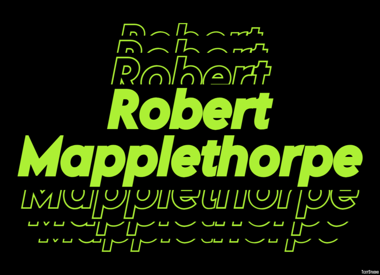 Robert Mapplethorpe Effetto testo