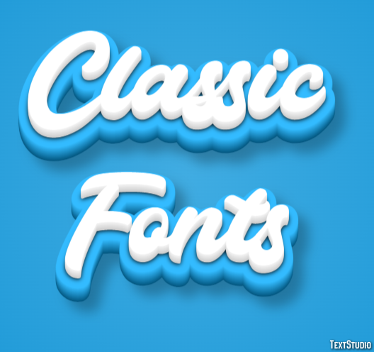 Classic Fonts Texteffekt