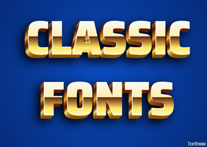 Classic Fonts Texteffekt