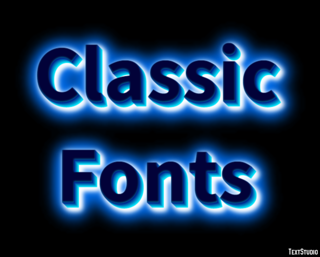 Classic Fonts Texteffekt