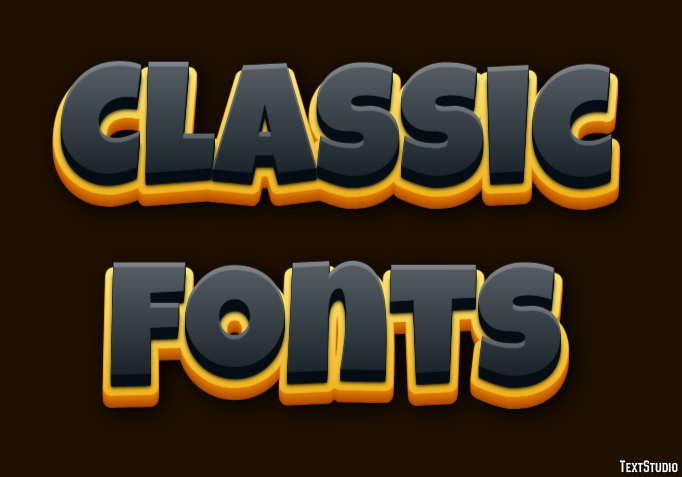 Classic Fonts Texteffekt