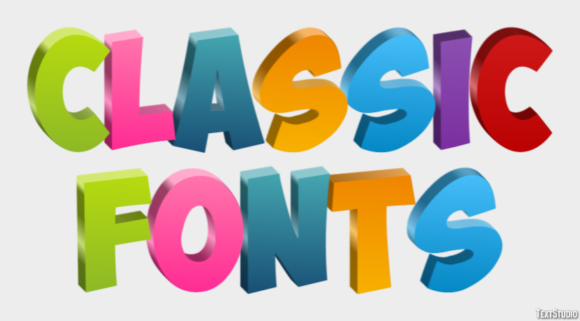 Classic Fonts Effetto testo