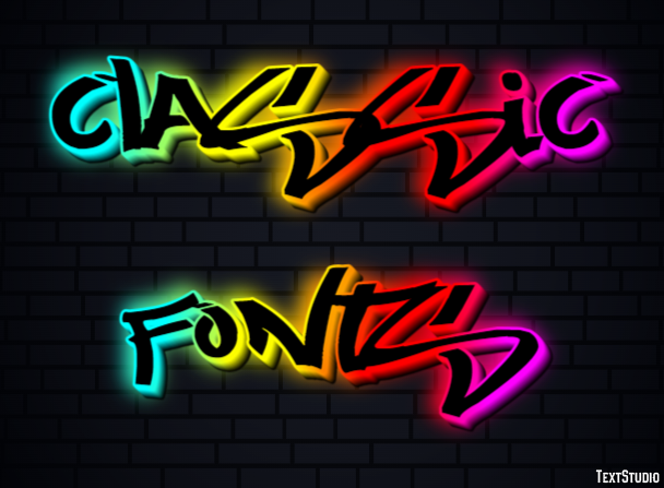 Classic Fonts Effetto testo