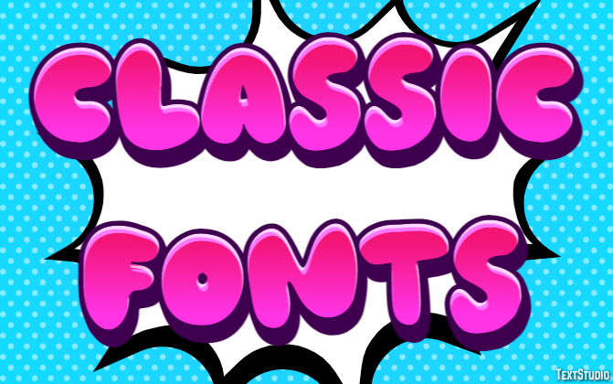 Classic Fonts Texteffekt