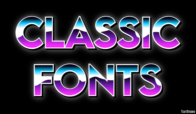 Classic Fonts Texteffekt
