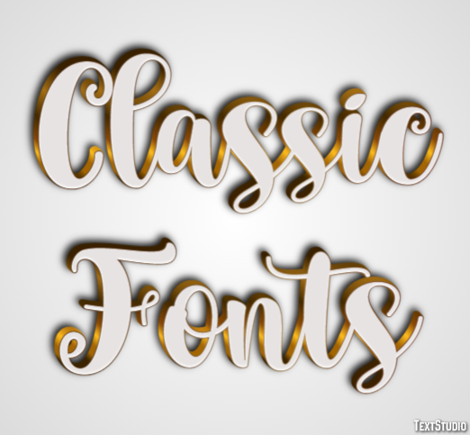 Classic Fonts Texteffekt
