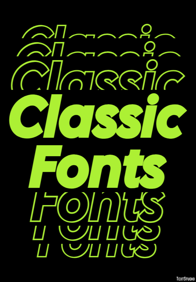 Classic Fonts Texteffekt