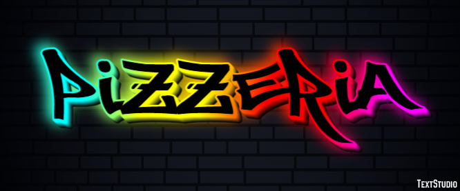 Pizzeria Tekst Effect