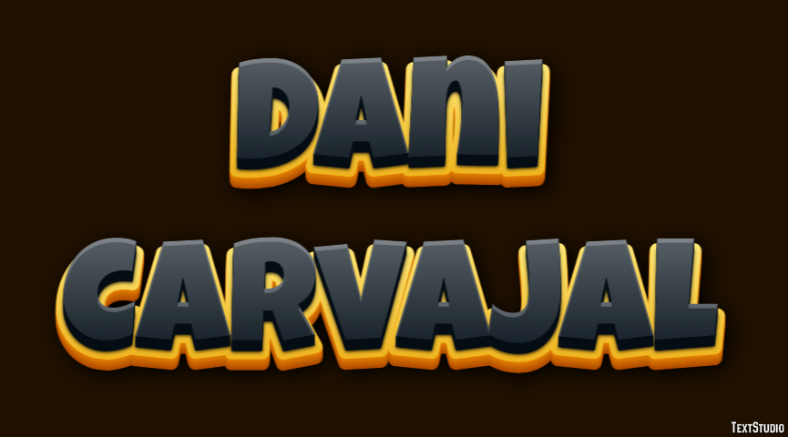 Dani Carvajal Text Effect