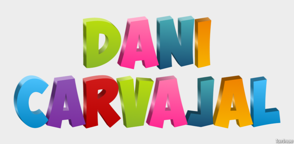 Dani Carvajal Text Effect