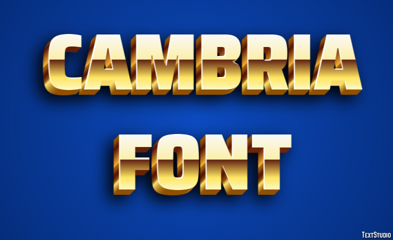 Cambria Font Texteffekt
